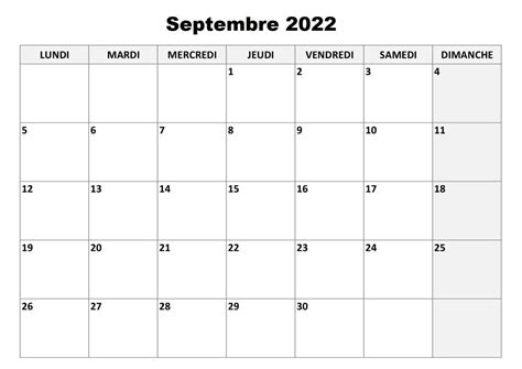 Calendrier Septembre 2022 À Imprimer Docalendario