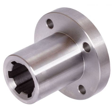 Splined Hub With Flange Din 14 Kn 23x28 Length 55mm Stainless Steel 1