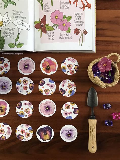 Pansy Flower Matching Game Free Printable The Art Kit