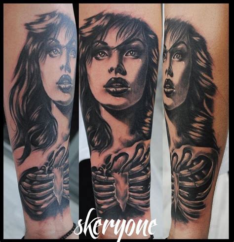 Realistic Black And Grey Portrait Tattoo By Skeryone Tattoo Artists Portrait Tattoo Tattoos