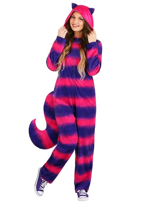 Cheshire Cat Adult Costume Onesie Alice In Wonderland Costumes