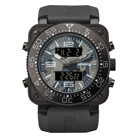 infantry military tactical dual display analog led digital wristwatch military