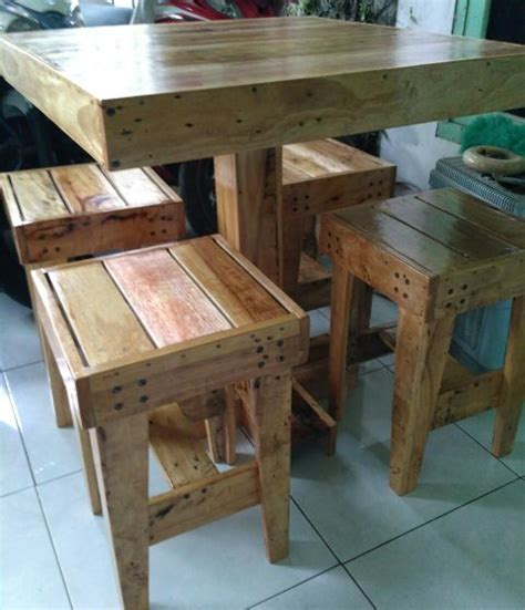 Kayu pallet adalah kayu yang dileraikan daripada pallet kayu. Jual meja kursi kayu pallet di lapak Mas Ivan ...