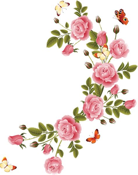 Romantic Pink Flower Border Png File Png Svg Clip Art For Web Download Clip Art Png Icon Arts