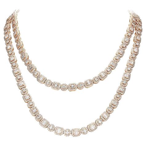 Waterfall Diamond Necklace For Sale At 1stdibs Diamond Collarbone