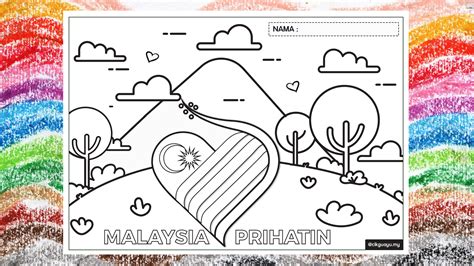 Lukisan Poster Kemerdekaan Malaysia Dapatkan Gambar Mewarna Riset