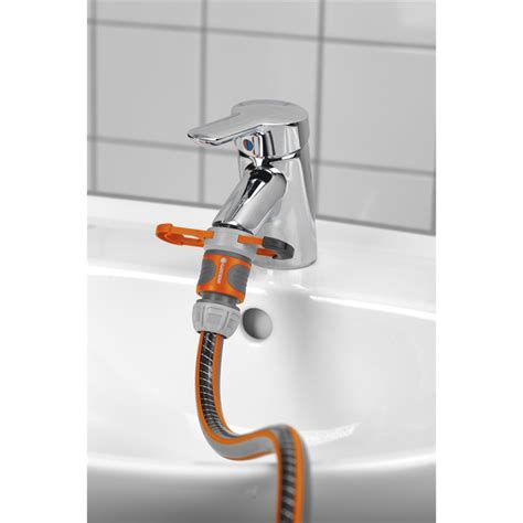 Once screwed into the bonnet you may need to trim with a hacksaw to be flush. GARDENA 13mm Tap Adaptor for Indoor Taps | Bunnings Warehouse