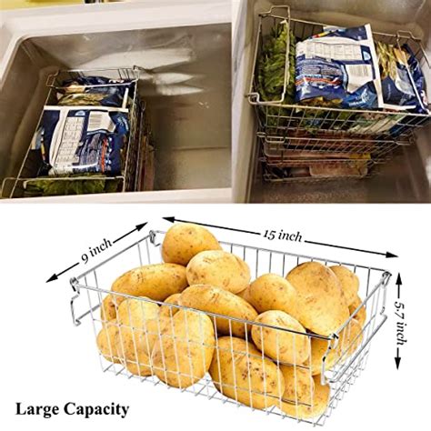 Orgneas Large Stackable Wire Baskets For Pantry Organization And