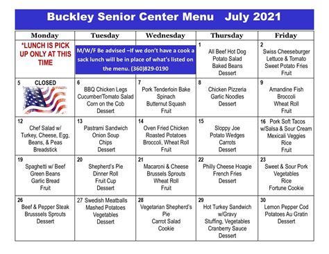 Senior Center Buckley Washington
