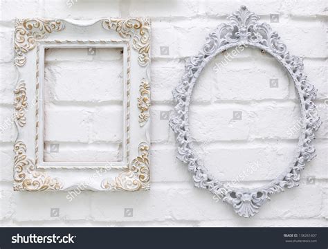 Vintage Picture Frames On White Brick Stock Photo 138261407 - Shutterstock