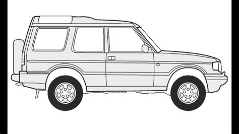 How To Draw A Land Rover Discovery 3 Как нарисовать Land
