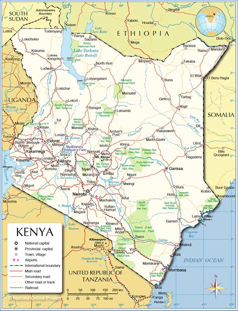 Click on the map to enlarge. Political Map of Kenya - Nations Online Project