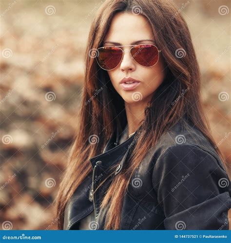 Woman In Sunglasses Close Up Stock Image Image Of Fashion Face 144737521