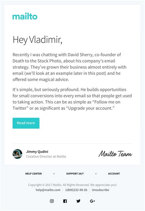Mailto Free Responsive Free Email Templates