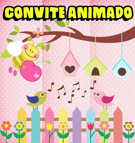 Convite Animado Em VÍdeo Para Aniversário Jardim Encantado