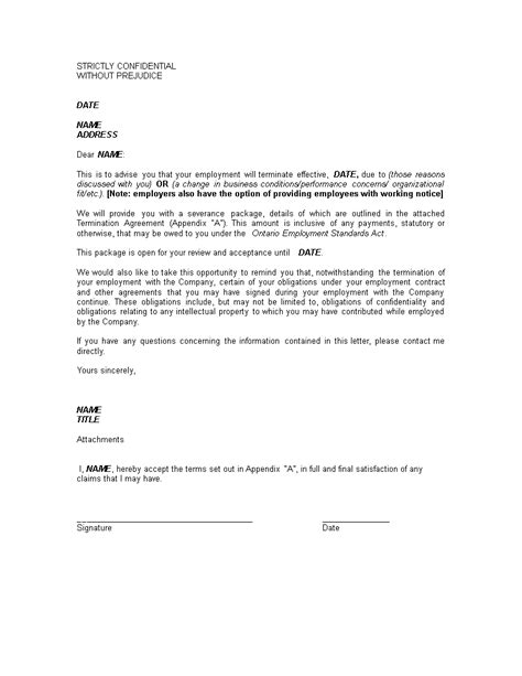 We hope this post write legal letter template without prejudice inspired you and help you what you are looking for. Printable Employee Termination Letter | Templates at ...