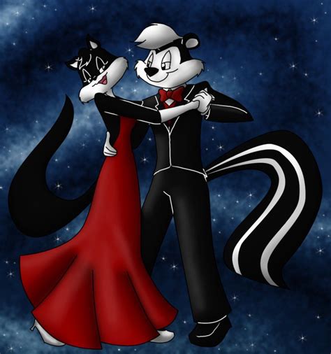 penelope pepe le pew cat pepe le pew and penelope pussycat by angelamortwtf on deviantart