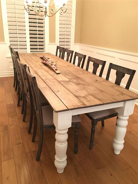 Large Farmhouse Table With Bench 6 Seater Wooden Resume Nostos