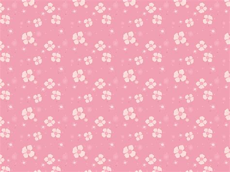 Pink Flowers Pattern Vector Psdgraphics