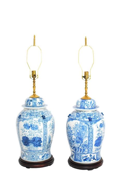 A lamp kit means no wiring or electrical knowledge is needed. Rare pair of monumental blue and white ginger jar lamps ...