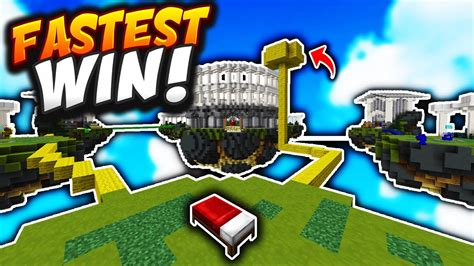 Fastest Win In Bed Wars Minecraft Bed Wars Youtube