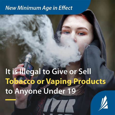 new age restrictions in place for the purchase and use of vaping products