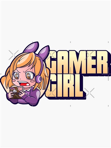 Cute Chibi Anime Gamer Girl Sticker For Sale By Narilex Redbubble