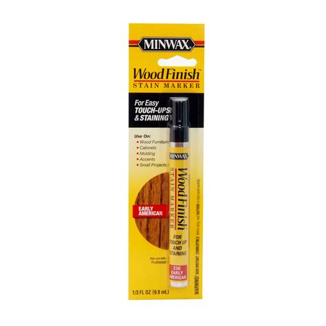 Minwax wood stains add color, decorative style and beauty to wood. Minwax Early American Stain Marker