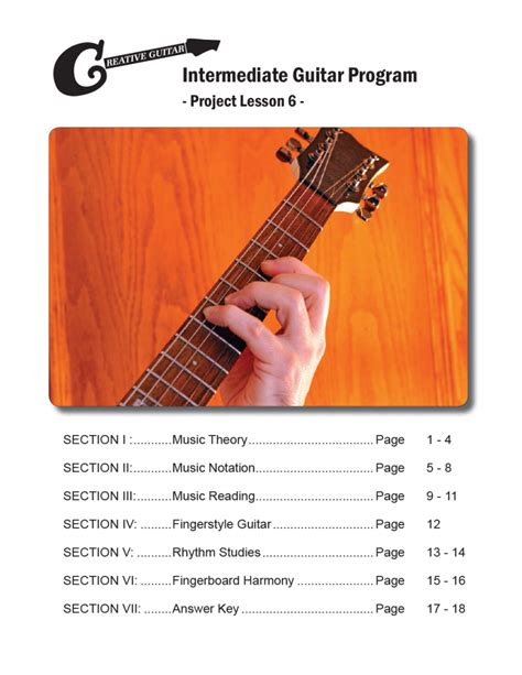 Intermediate Guitar Program Lesson 6