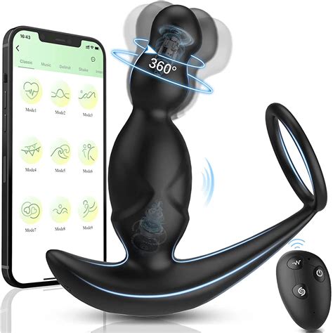 360°rotating anal vibrator prostate massage butt plug prostate stimulator bluetooth vibrator