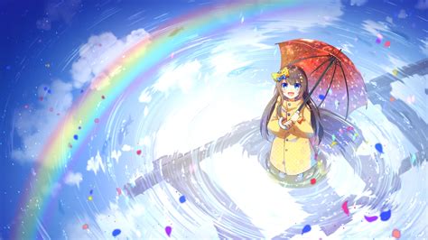 Anime Cute Girl Rainbow 4k 3840x2160 14 Wallpaper