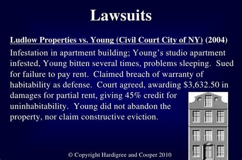 Only on the advice of a qualified pest control professional should a landlord notify residents that they should dispose of furnishings, and this only. Hospitality Law Conference 2010 - Don't let bed bugs bite ...