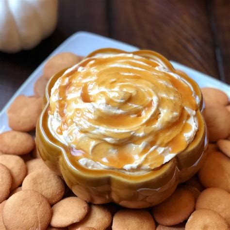 Easy Caramel Pumpkin Pie Cheesecake Dip 4 Ingredients