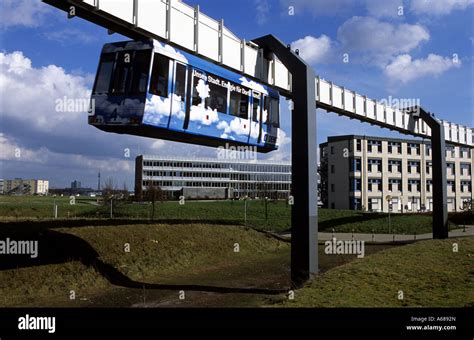 The H Bahn Or Hanging Railway Dortmund University Campus North Rhine