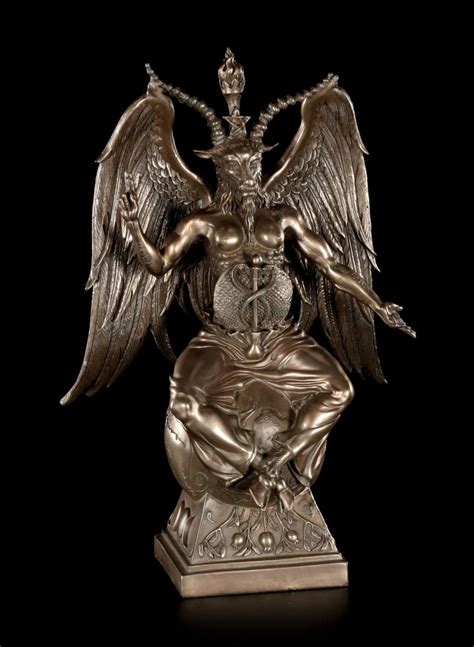 Baphomet is a deity that the knights templar were accused of worshipping, and that subsequently was incorporated into occult and mystical traditions. Baphomet Figur - bronziert groß - Gothic Dämon Satan Altar ...