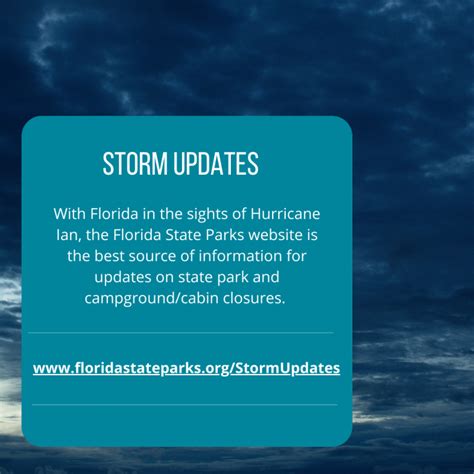 Hurricane Ian Preparation Reminders And Florida State Parks Updates