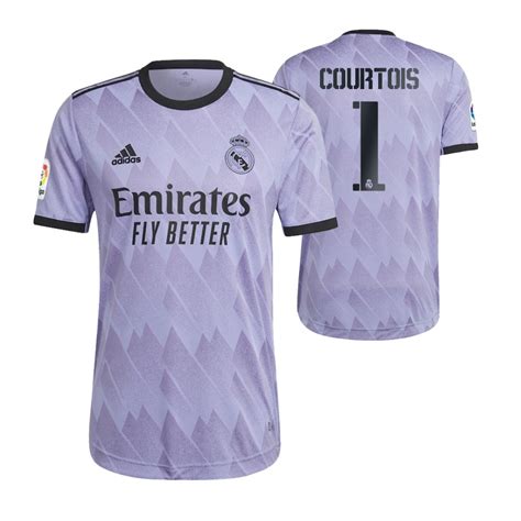 Thibaut Courtois Real Madrid 2022 Uefa Champions League Away Jersey