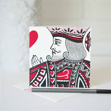 Make sure your favourite cards win! King Of Hearts Card By Vintage Playing Cards | notonthehighstreet.com