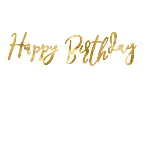 Gold Happy Birthday Letter Banner Ft Gold Birthday Sign First Birthday Party Garland Gold