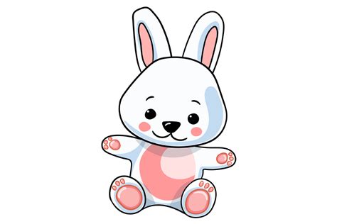 Cute Baby Bunny Cartoon Design Graphic By Artsypal · Creative Fabrica