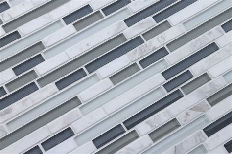 Bliss Iceland Stone And Glass Linear Mosaic Tiles Rocky Point Tile