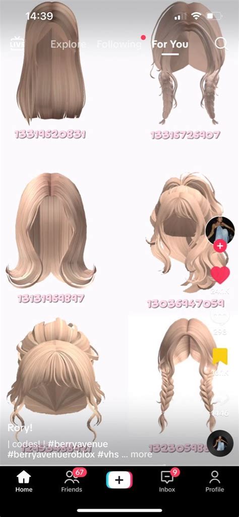 Pelos Para Brookhaven 💞 Blonde Hair Roblox Black Hair Roblox Y2k Hair