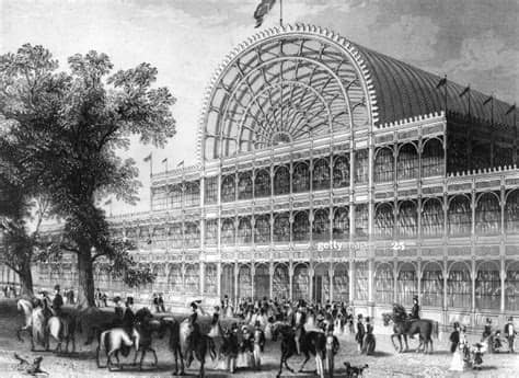 It was then remodeled in 1854. The facade of Crystal Palace, London, during the Great ...