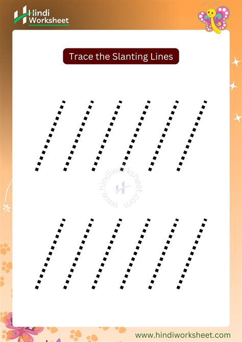 Slanting Line Worksheet