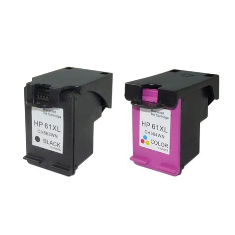 The hp 61 black ink cartridge has a page yield of up to 190 pages. HP 61 Compatible Ink 2-Pack (High Yield Black & Tri-Color ...