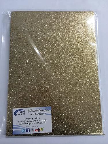 Stardust Glitter Card A4 Gold Qty3 Uk Kitchen And Home