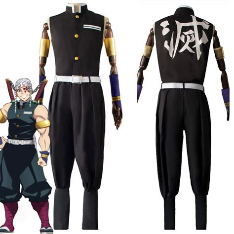 Anime Demon Slayer Tengen Uzui Outfits Halloween Carnival Suit Cosplay
