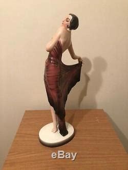 Art deco bronze ball dancer figurine statue. Goldscheider Wein Art Deco Porcelain Figurine