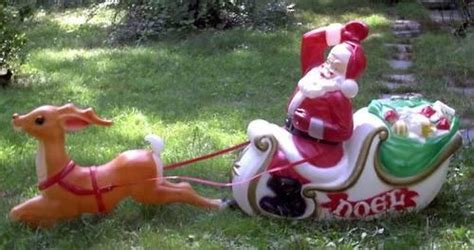 Find great deals on ebay for outdoor santa sleigh. VINTAGE EMPIRE CHRISTMAS SANTA & REINDEER YARD BLOWMOLD ...