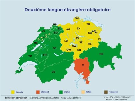 Landessprachen sind nicht gleich amtssprachen. Carte: première langue étrangère obligatoire | Forum ...